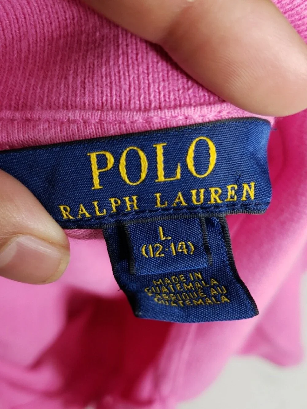 Polo Ralph Lauren Cotton Stretch Button Tennis Prep Knit Dress Size L Pink